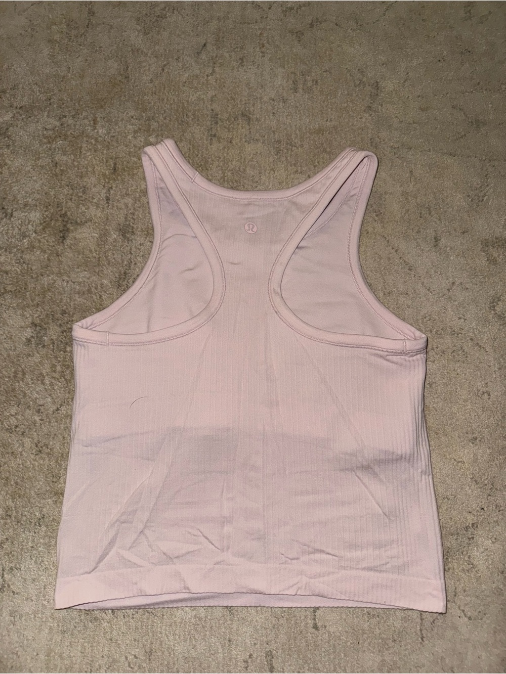 lululemon athletica Pale Pink Ribbed Racerback Tank